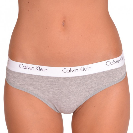 2PACK tanga pentru femei Calvin Klein gri (QD3583E-020)
