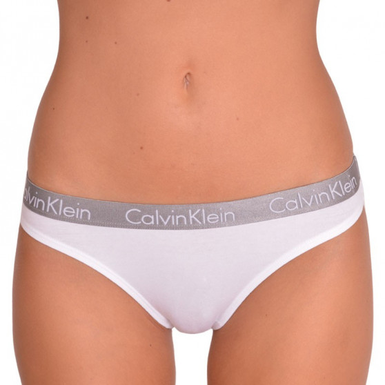 2PACK tanga damă Calvin Klein alb (QD3583E-100)
