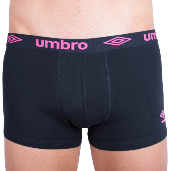 Boxeri pentru bărbați Umbro short negru și roz