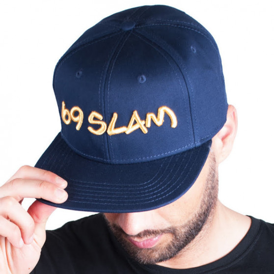 Șapcă 69SLAM logo - JP albastru închis cu litere aurii