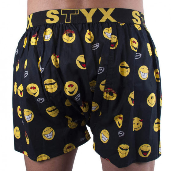 Bărbați pantaloni scurți Styx art sport cauciuc smileys (B552)