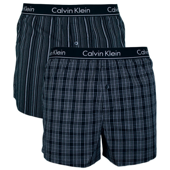 2PACK Boxeri largi bărbați Calvin Klein slim fit multicolor (NB1544A-KGW)