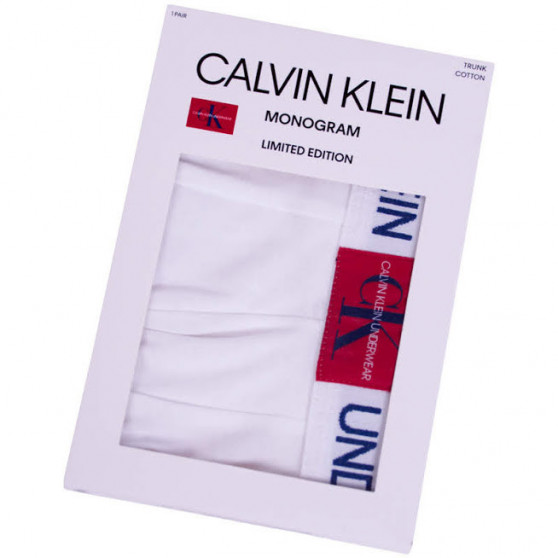 Boxeri bărbați Calvin Klein albi (NB1678A-100)