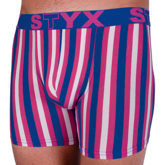 Boxeri pentru bărbați Styx pantaloni scurți lungi sport elastic multicolor (U864)