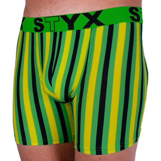 Boxeri pentru bărbați Styx pantaloni scurți lungi sport elastic multicolor (U865)