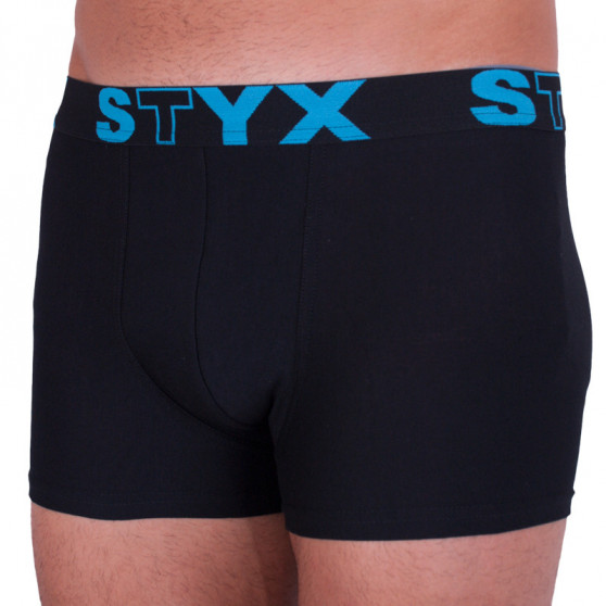Boxeri bărbați Styx elastic sport supradimensionați negri (R961)