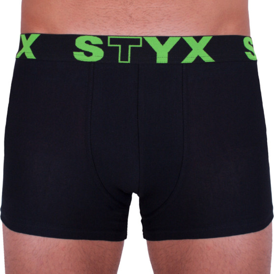 Boxeri bărbați Styx elastic sport supradimensionați negri (R962)