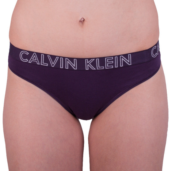 Tanga pentru femei Calvin Klein mov (QD3636E-2ZI)