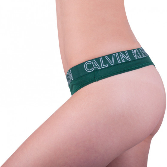 Tanga pentru femei Calvin Klein verde (QD3636E-YG5)