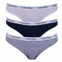 3PACK tanga damă Calvin Klein multicolor (QD3587E-YS3)