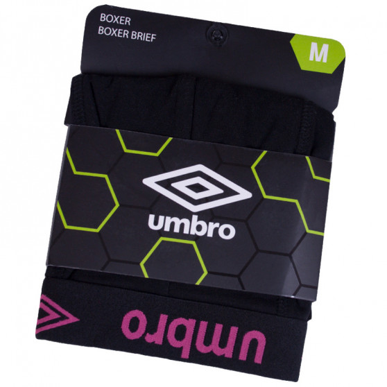 Boxeri pentru bărbați Umbro short negru și roz