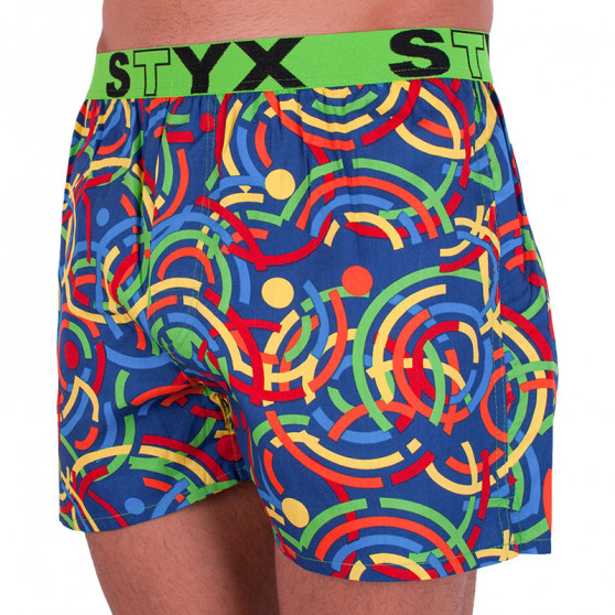 Boxeri largi bărbați Styx art sport cauciuc colorat (B659)