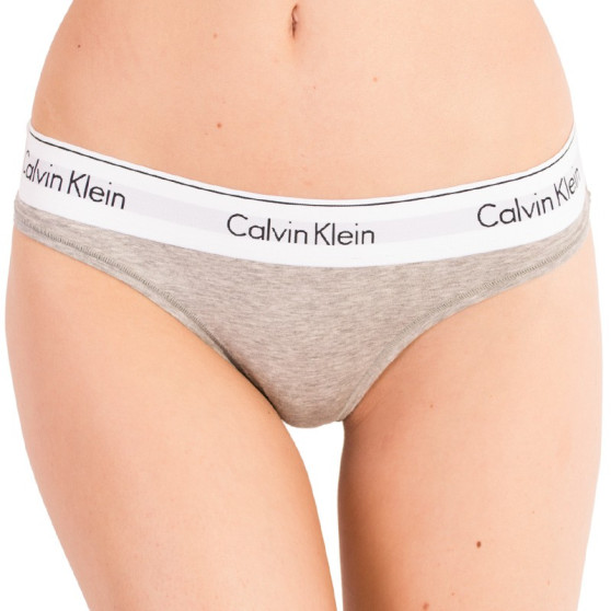 Tanga damă Calvin Klein mărimi mari gri (QF5117E-020)