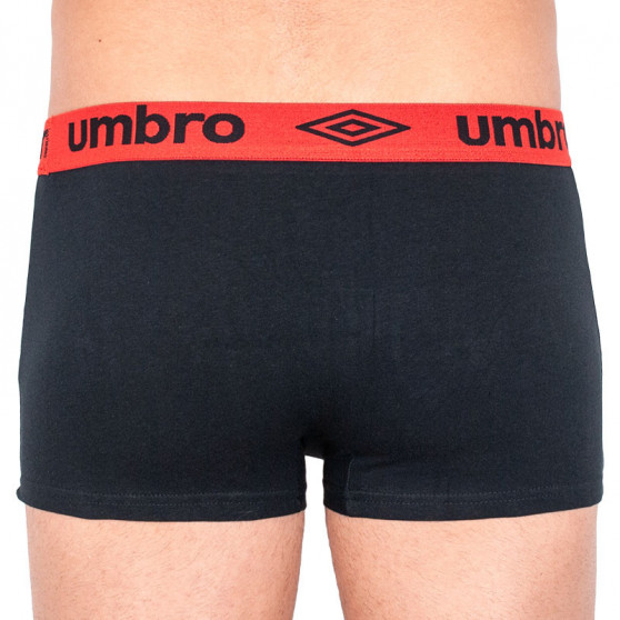 Boxeri pentru bărbați Umbro scurt negru cu elastic roșu