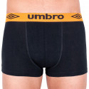 Boxeri pentru bărbați Umbro short negru cu elastic portocaliu