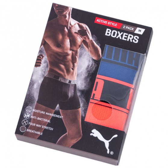 2PACK boxeri pentru bărbați Puma sports multicolor (671017001 505)