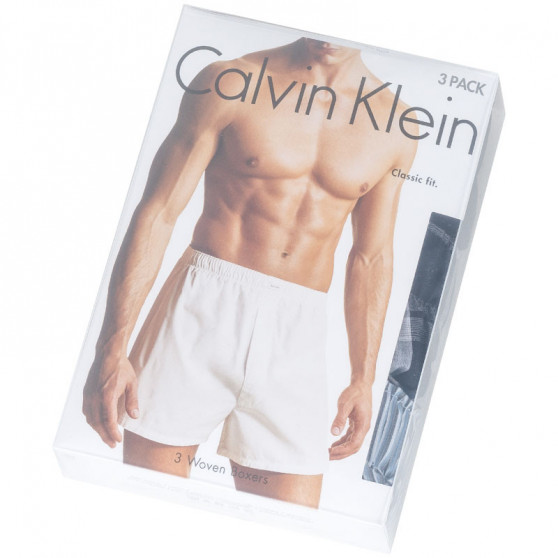 3PACK Boxeri largi bărbați Calvin Klein clasic fit multicolori (U1732A-TMM)