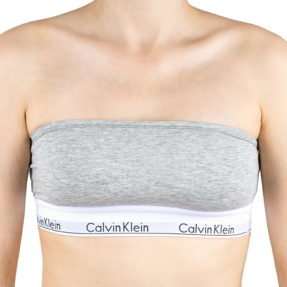 Sutien pentru femei Calvin Klein bandeau gri (QF5295E-020)