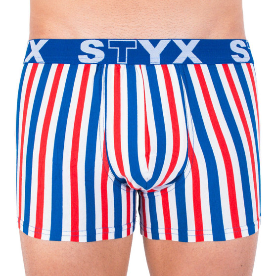 Boxeri pentru bărbați Styx pantaloni scurți lungi sport elastic multicolor (U863)