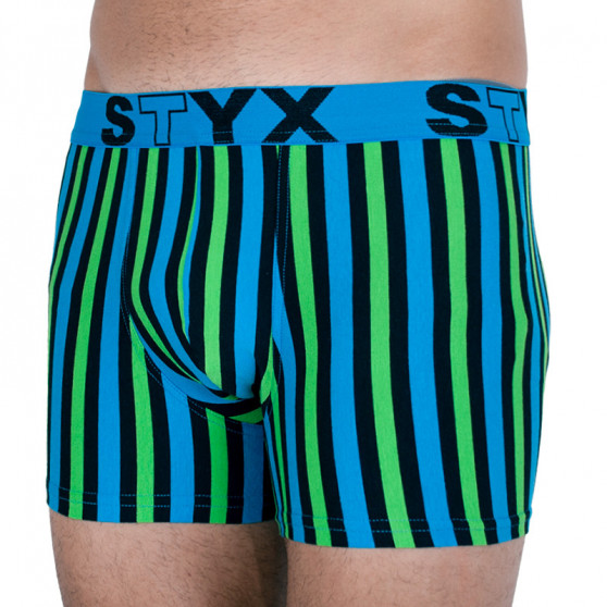 Boxeri pentru bărbați Styx pantaloni scurți lungi sport elastic multicolor (U862)