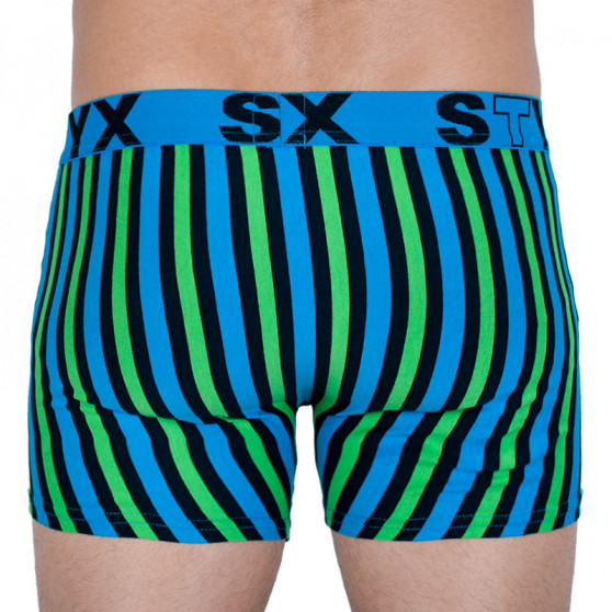 Boxeri pentru bărbați Styx pantaloni scurți lungi sport elastic multicolor (U862)