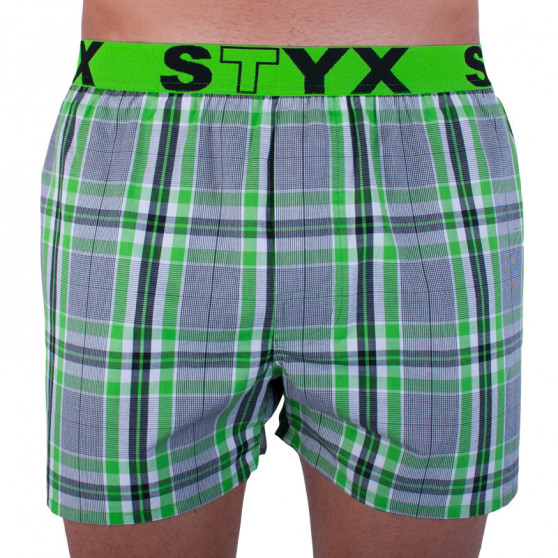 3PACK Boxeri largi bărbați Styx elastic sport multicolor (B7262730)