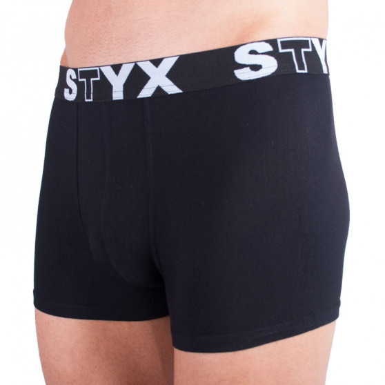 Boxeri bărbați Styx elastic sport supradimensionați negri (R960)