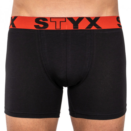 3PACK boxeri bărbați Styx long elastic sport negru (U9646566)
