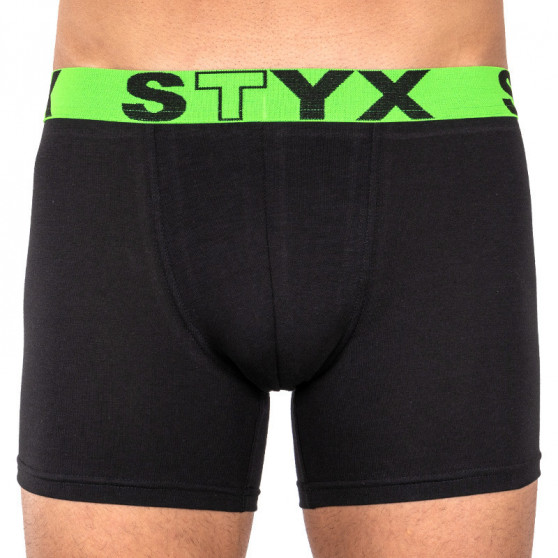 3PACK boxeri bărbați Styx long elastic sport negru (U9646566)