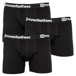 3PACK boxeri bărbați Horsefeathers negri (AM067A)