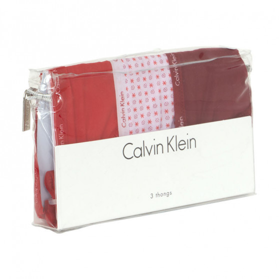 3PACK tanga damă Calvin Klein multicolor (QD3592E-3MJ)