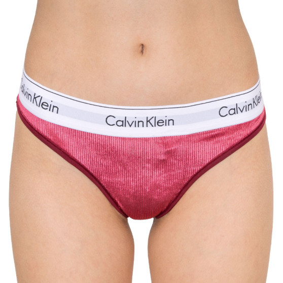 Tanga pentru femei Calvin Klein burgundy (QF5512E-2XV)