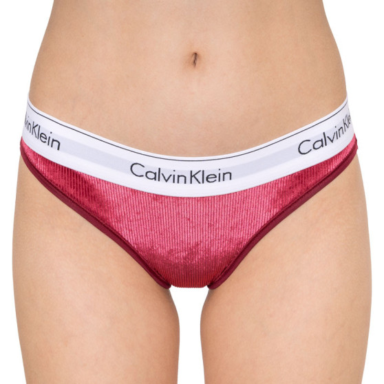 Chiloți pentru femei Calvin Klein burgundy (QF5513E-2XV)