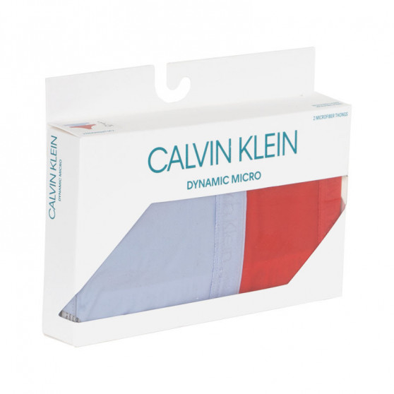 2PACK tanga damă Calvin Klein multicolor (QD3695E-XCC)