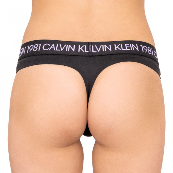 Tanga damă Calvin Klein negri (QF5448E-001)