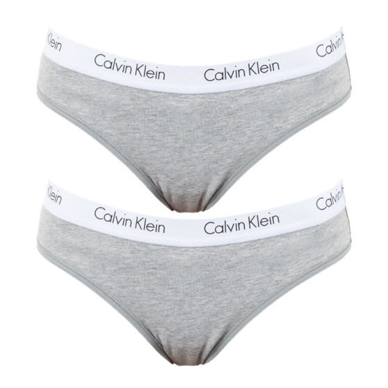 2PACK chiloți damă Calvin Klein gri (QD3584E-020)