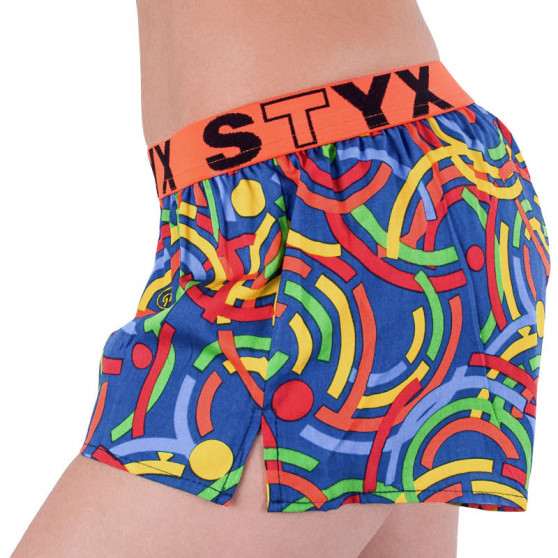 Boxeri damă Styx art elastic sport multicolori (T659)