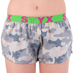 Chiloți de damă Styx art elastic sport bej camuflaj (T557)