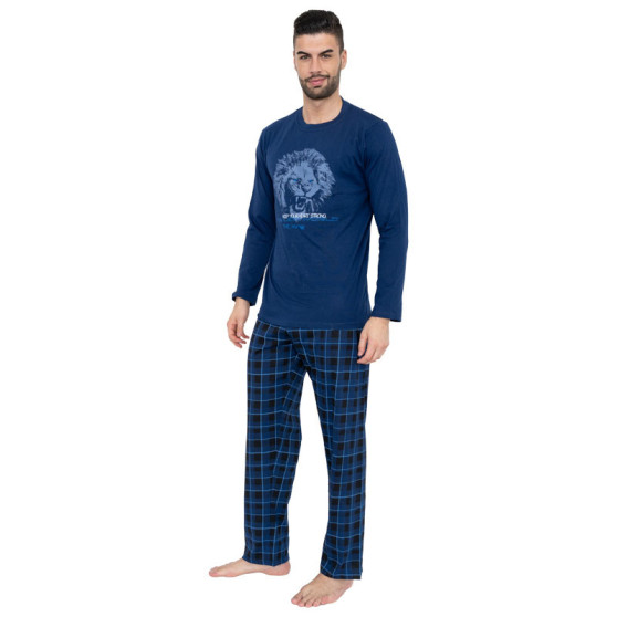 Pijama pentru bărbați Gino albastru închis (79063)