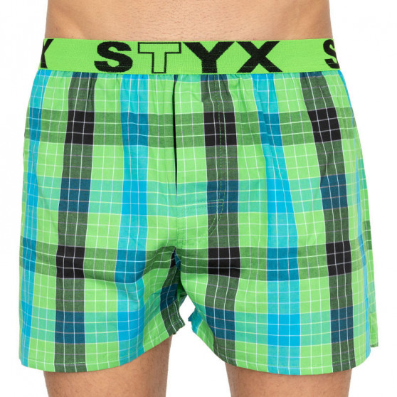 3PACK Boxeri largi bărbați Styx elastic sport multicolor (B8040510)