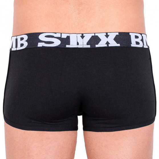 3PACK boxeri pentru bărbați Styx bambus sport elastic negru (V9606060)