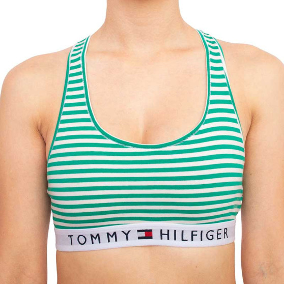 Sutien pentru femei Tommy Hilfiger dungi verzi (UW0UW02348 0IK)