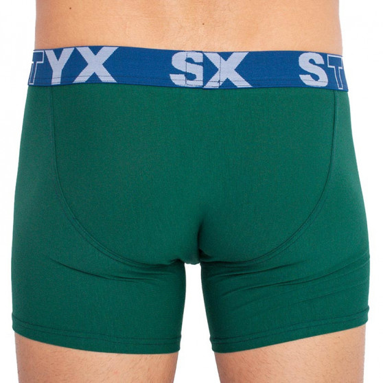 Boxeri bărbați Styx long elastic sport verde închis (U1066)
