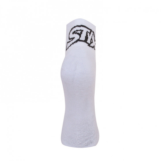 Șosete Styx scurte albe cu logo negru (HK1061)