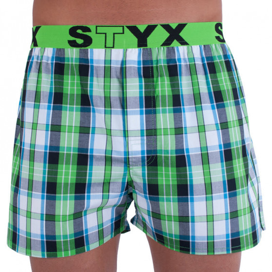 3PACK Boxeri largi bărbați Styx elastic sport multicolor (B7180709)