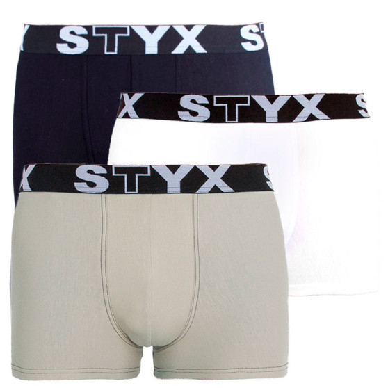 3PACK boxeri bărbați Styx elastic sport multicolor (G960106162)