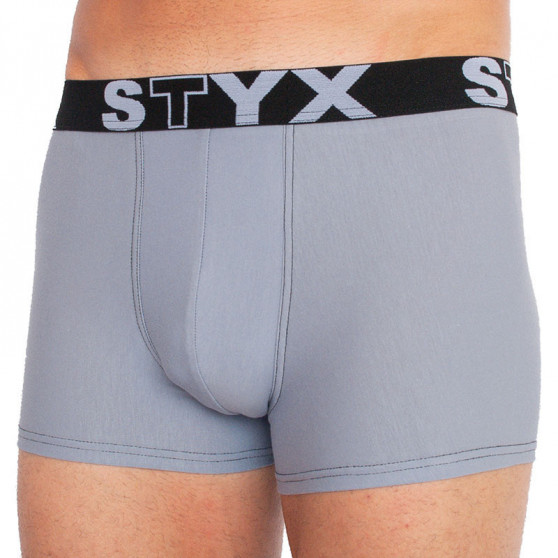 Boxeri pentru bărbați Styx sport elastic supradimensionat gri deschis (R1067)