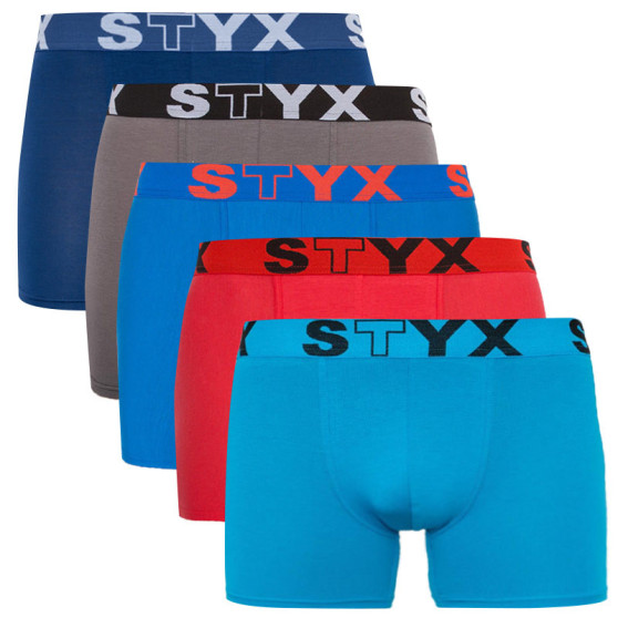 5PACK boxeri bărbați Styx long elastic sport multicolor (U96768696364)