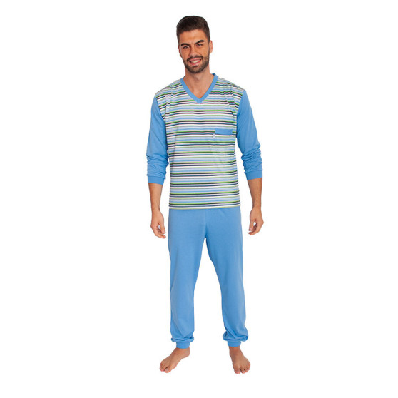 Pijama bărbați Foltýn albastră mărimi mari (FPDN1)