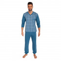 Pijama bărbați Foltýn albastră mărimi mari (FPDN3)
